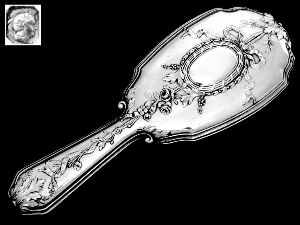 Victorian French Sterling Silver Travel Vanity Set 10 pc w/Original Case