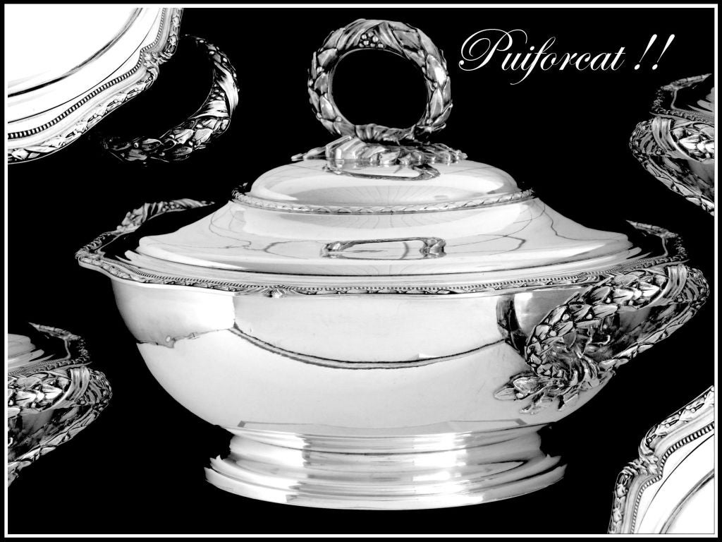 PUIFORCAT French Sterling Silver Covered Serving Dish/Tureen at 1stdibs
