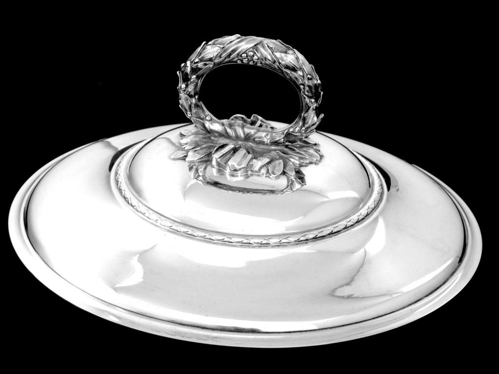 PUIFORCAT French Sterling Silver Covered Serving Dish/Tureen at 1stdibs
