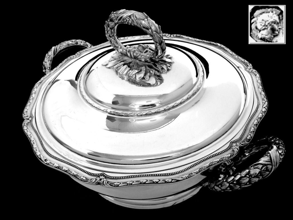 PUIFORCAT French Sterling Silver Covered Serving Dish/Tureen at 1stdibs