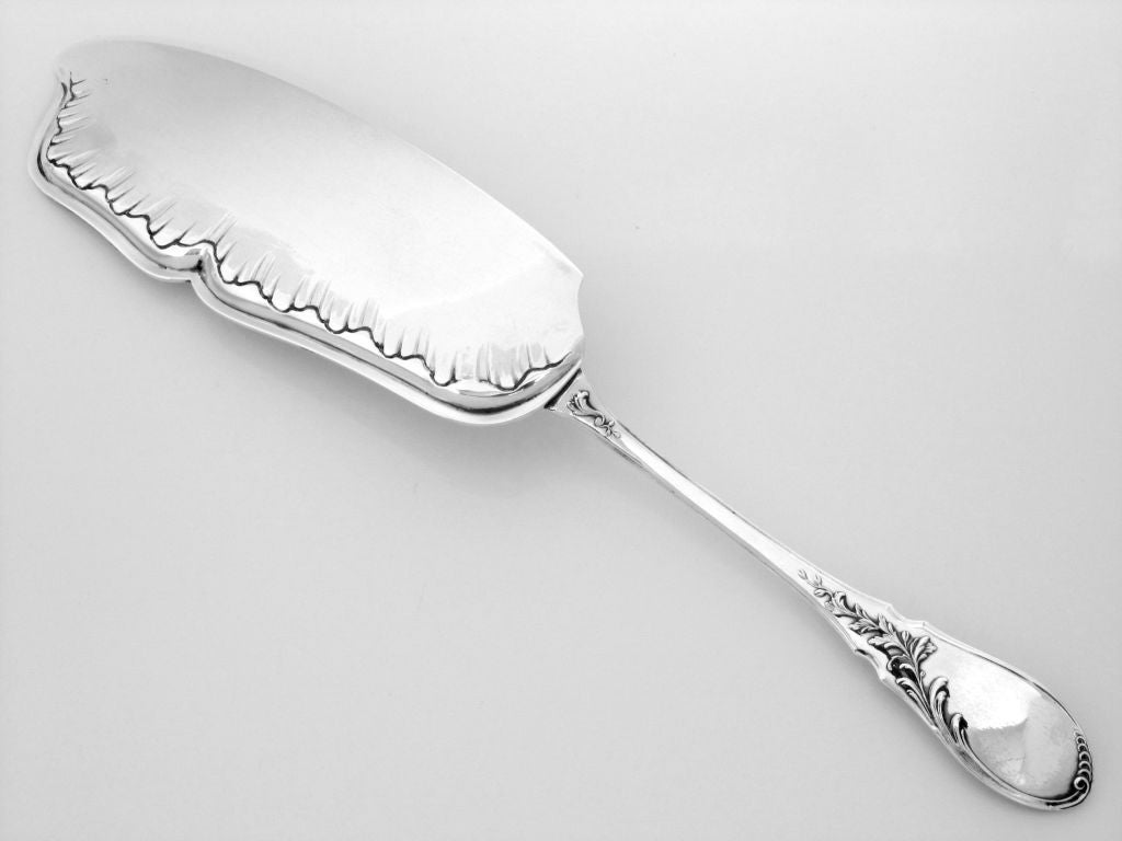 Women's or Men's HENIN French All Sterling Silver Crumb Tray Service 2 pc Rococo