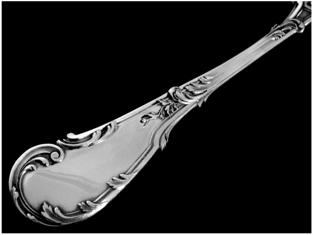 Women's or Men's CARDEILHAC French All Sterling Silver Asparagus/Pastry Server Rococo