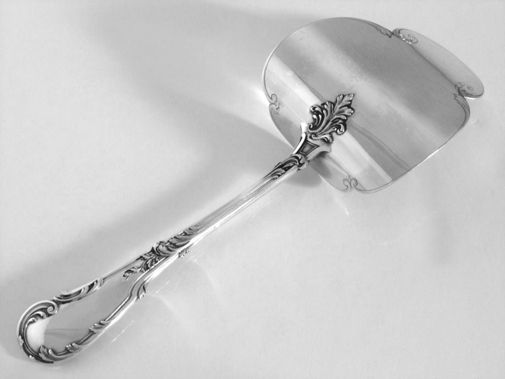 CARDEILHAC French All Sterling Silver Asparagus/Pastry Server Rococo 2