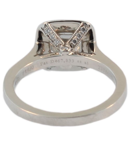 Tiffany & Co. Legacy Platinum 1.78 ct. Cushion Cut Diamond Engagement Ring In Excellent Condition In Toronto, ON