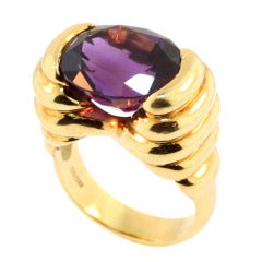 Gold and Amethyst Ring by Secrett