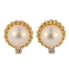 Mikimoto Pearl Diamond Studs in Removable Jackets
