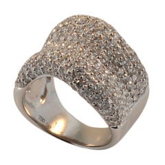 Pave Set 3.92 cts Diamond Ring