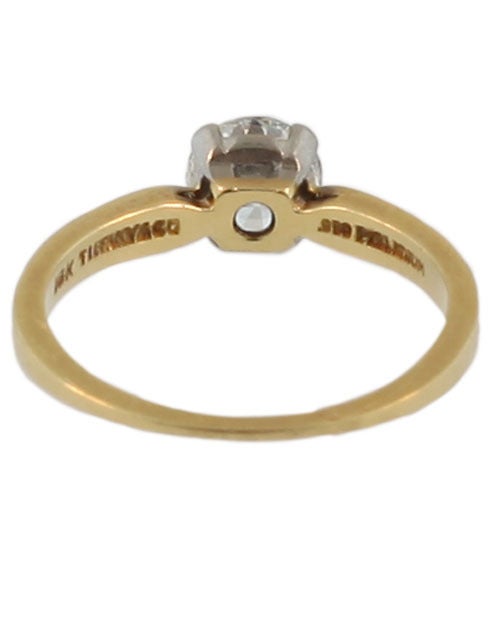Tiffany & Co. Palladium Diamond Gold Ring In Good Condition For Sale In Toronto, ON