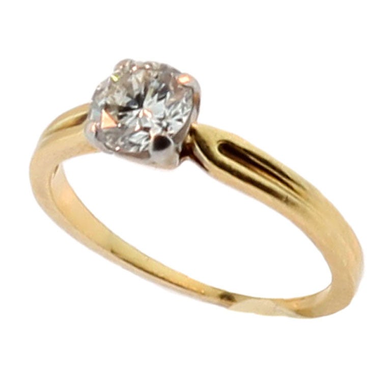 Tiffany & Co. Palladium Diamond Gold Ring For Sale