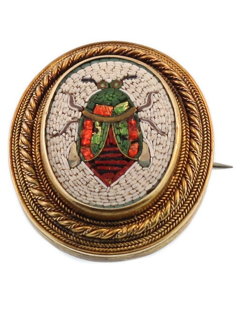 Antique Micromosaic Brooch