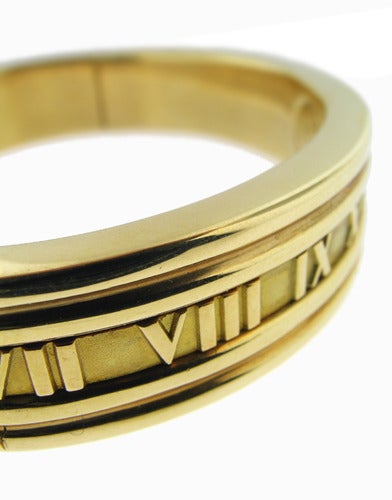 Tiffany & Co. Atlas Hinged Gold Bangle