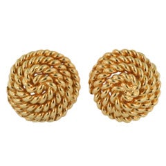 Gold Tiffany Swirl Earrings