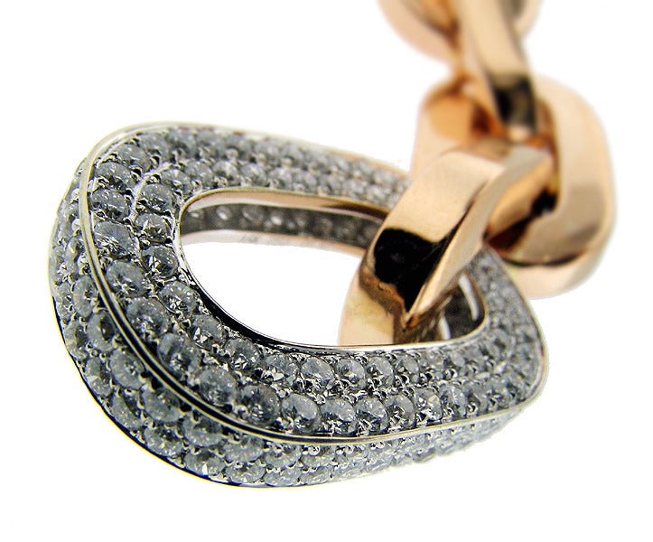 Italian Diamond Gold Bracelet For Sale 1
