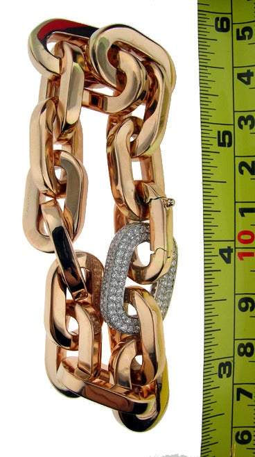 Italian Diamond Gold Bracelet For Sale 2