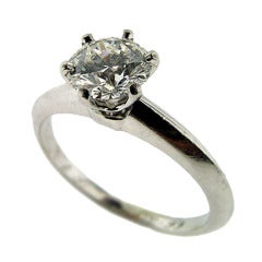 Vintage Tiffany & Co. .74 Round Brilliant Diamond Ring