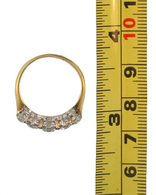Women's Antique Five Stone Diamond Ring For Sale