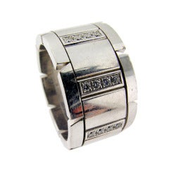 Cartier Tank Française White Gold and Diamond Ring
