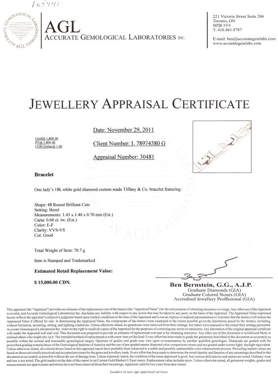 Women's Tiffany & Co. Streamerica Diamond Link Bracelet For Sale