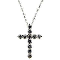 Tiffany & Co. Platinum Diamond Cross Necklace