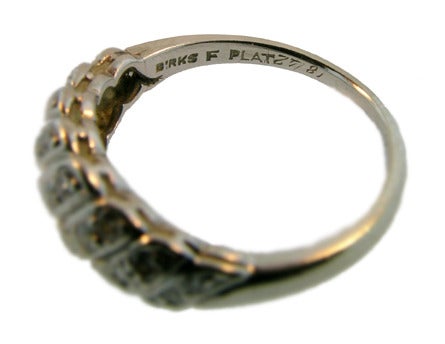 Women's Birks Platinum and Diamond Ring For Sale