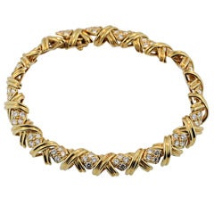 Classic Tiffany & Co. Diamond and Gold Bracelet