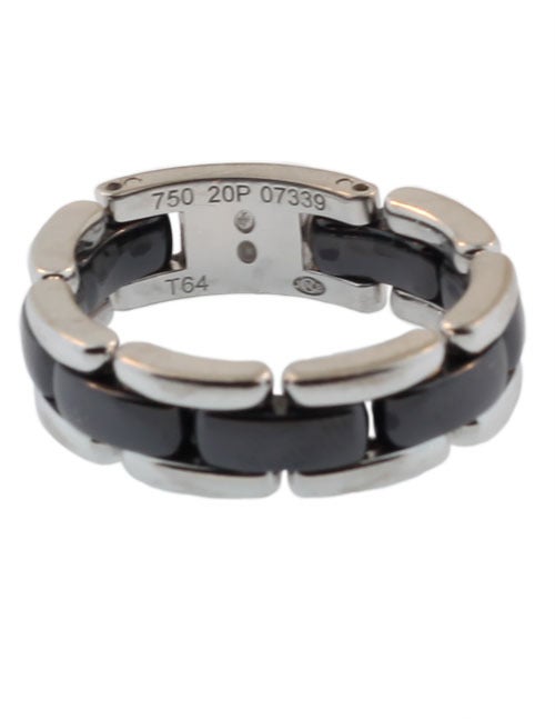 Chanel Gold and Black Ceramic Ring