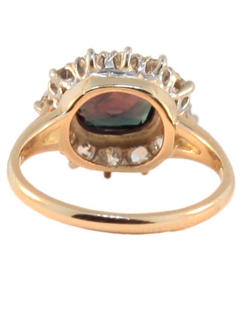 Women's Russian Alexandrite and Diamond Ring Gubelin Certification