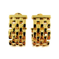 Cartier Gold Maillon Panthere Earrings