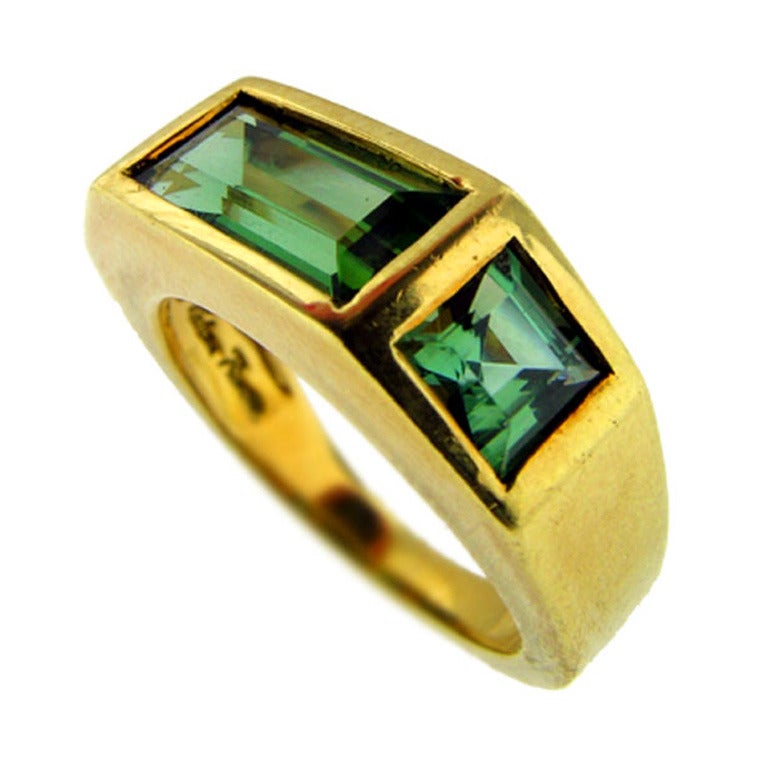 Paloma Picasso for Tiffany & Co. Green Tourmaline Ring For Sale