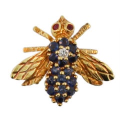 Tiffany & Co. Sapphire and Diamond Bee Brooch