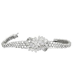 Or blanc pour femme avec diamant  Bracelet