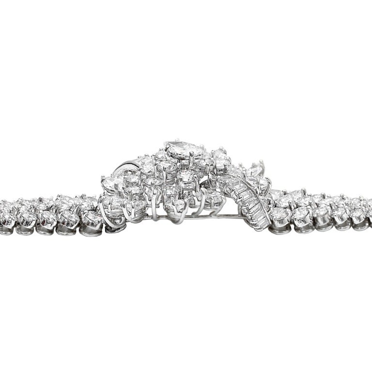 Diamond Lady's White Gold  Bracelet In Excellent Condition For Sale In New York, NY
