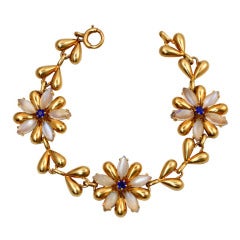 Tiffany & Co. Sapphire and Moonstone Flower Bracelet