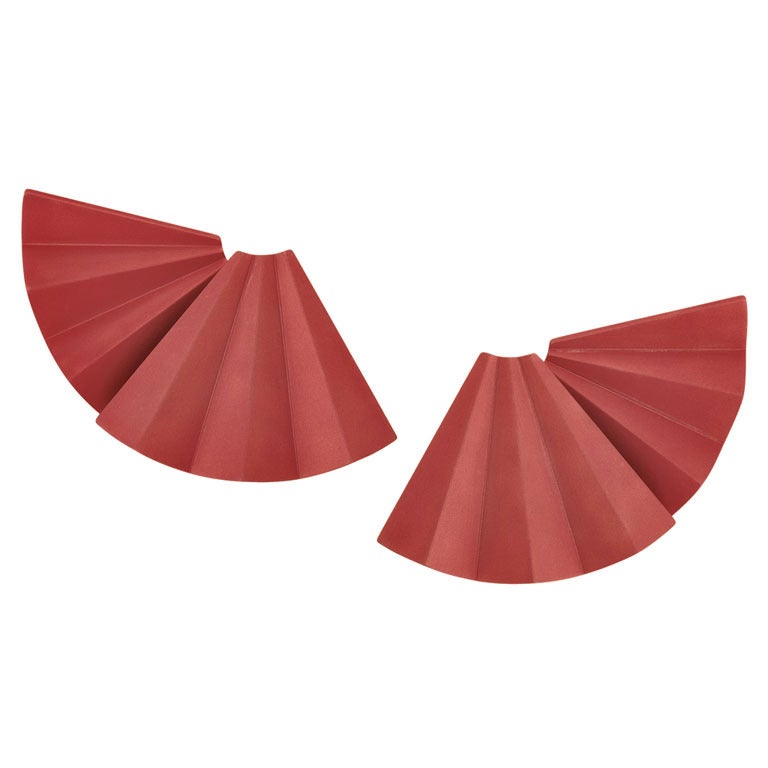 JAR Rose Aluminum Fan Earrings