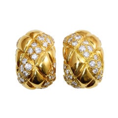 Van Cleef 
Arpels Diamond Gold Earrings