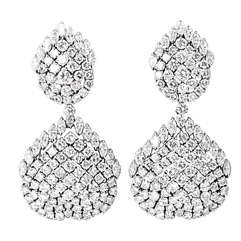 Diamond Drop Convertible Earrings