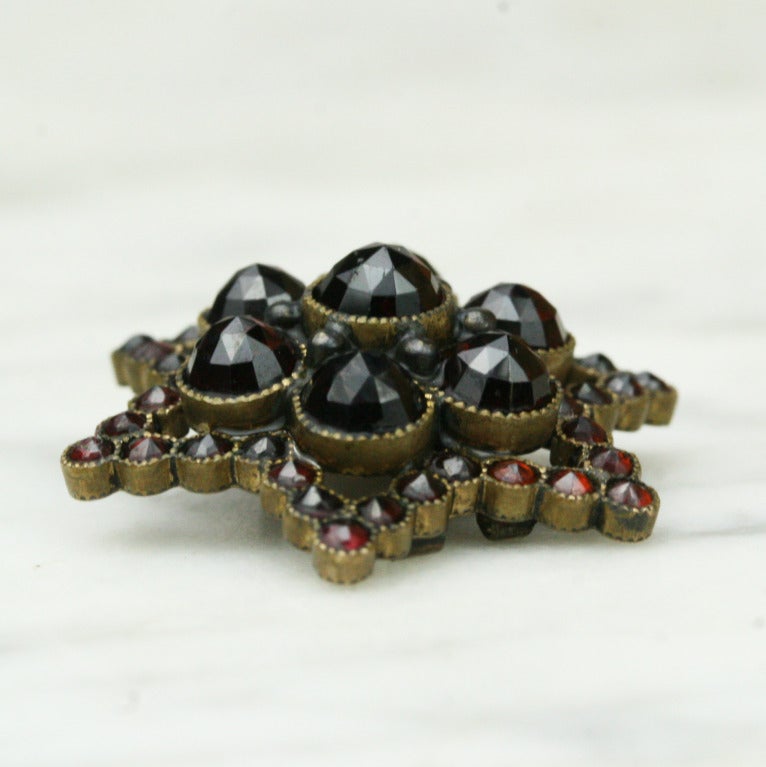Victorian Bohemian Garnet Pendant In Excellent Condition In Madison area, WI
