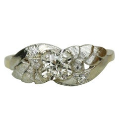 Mixed Gold Diamond Ring - c. 1920s