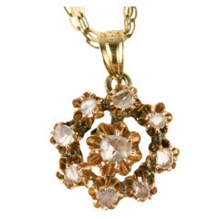 Early Victorian Diamond and Gold Pendant