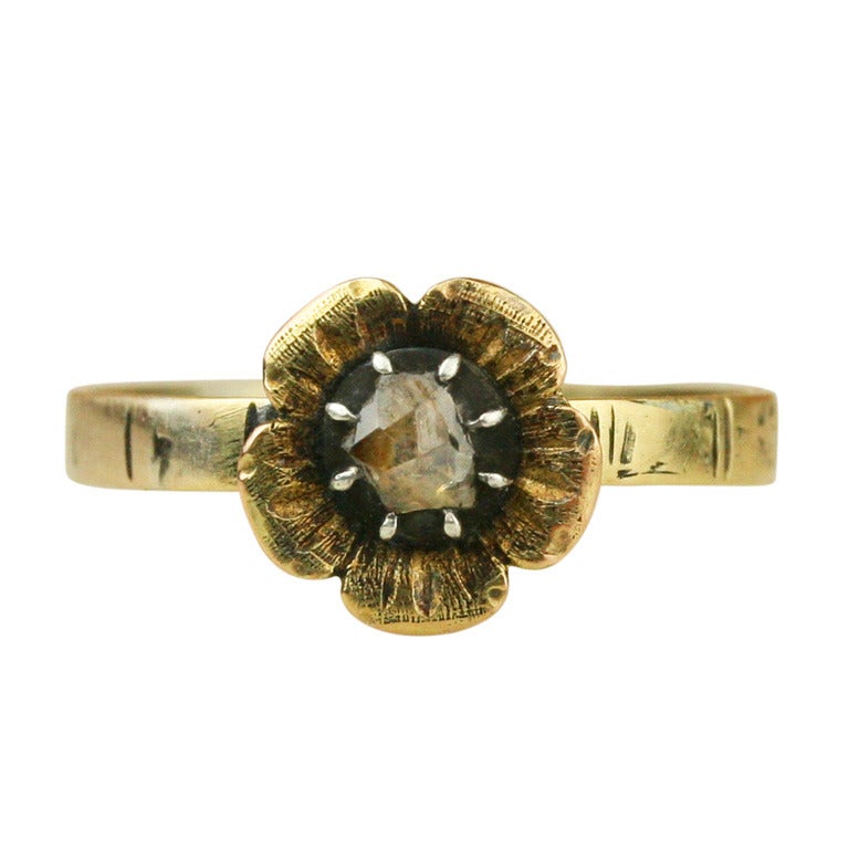 Georgian Gold and Diamond Ring