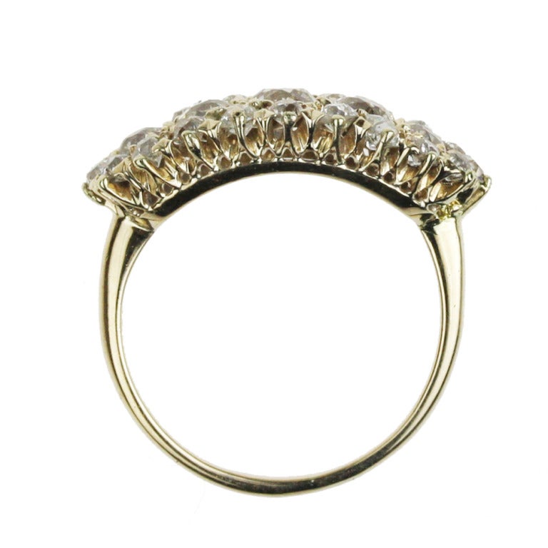 Women's Victorian Diamond and Gold Halo Ring