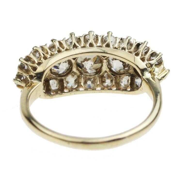 Victorian Diamond and Gold Halo Ring 1