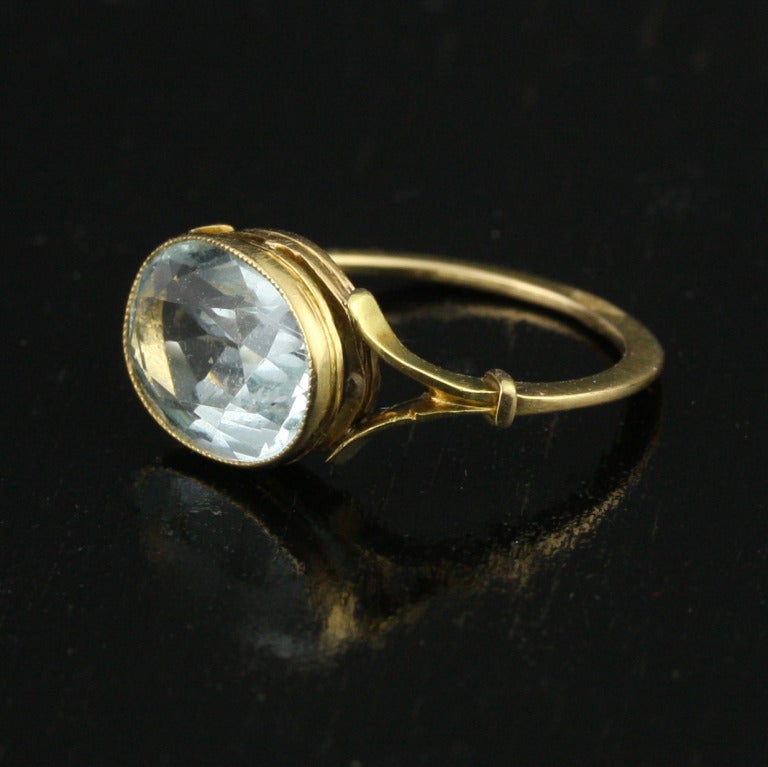 Edwardian Aquamarine Gold Ring