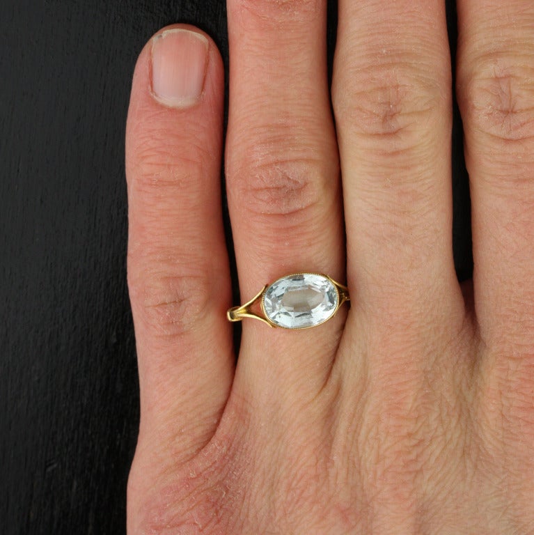 Aquamarine Gold Ring 1