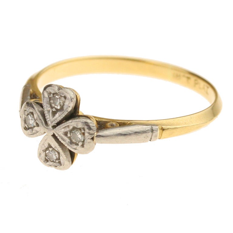 18k Gold Estate Flower Wedding Bands For Sale on 1stDibs
