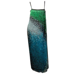 1970's Pauline Trigere Pareo Style Dress and Shawl 3