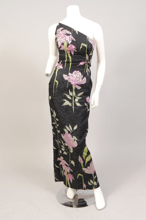 1960's Pauline Trigere Strapless Dress & Wrap