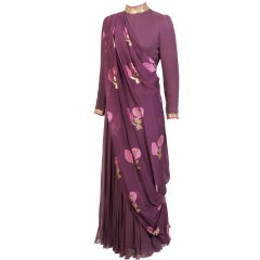 George Halley Sari Inspired Evening Dress 7