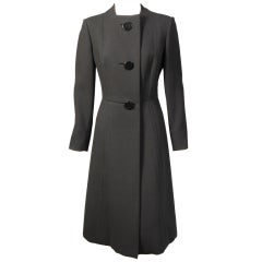Pauline Trigere Black Wool Coat 2