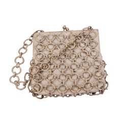 Retro French Metal & Mesh Bag